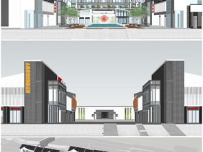 精品新中式小区建筑与商业综合体SU模型设计图集锦